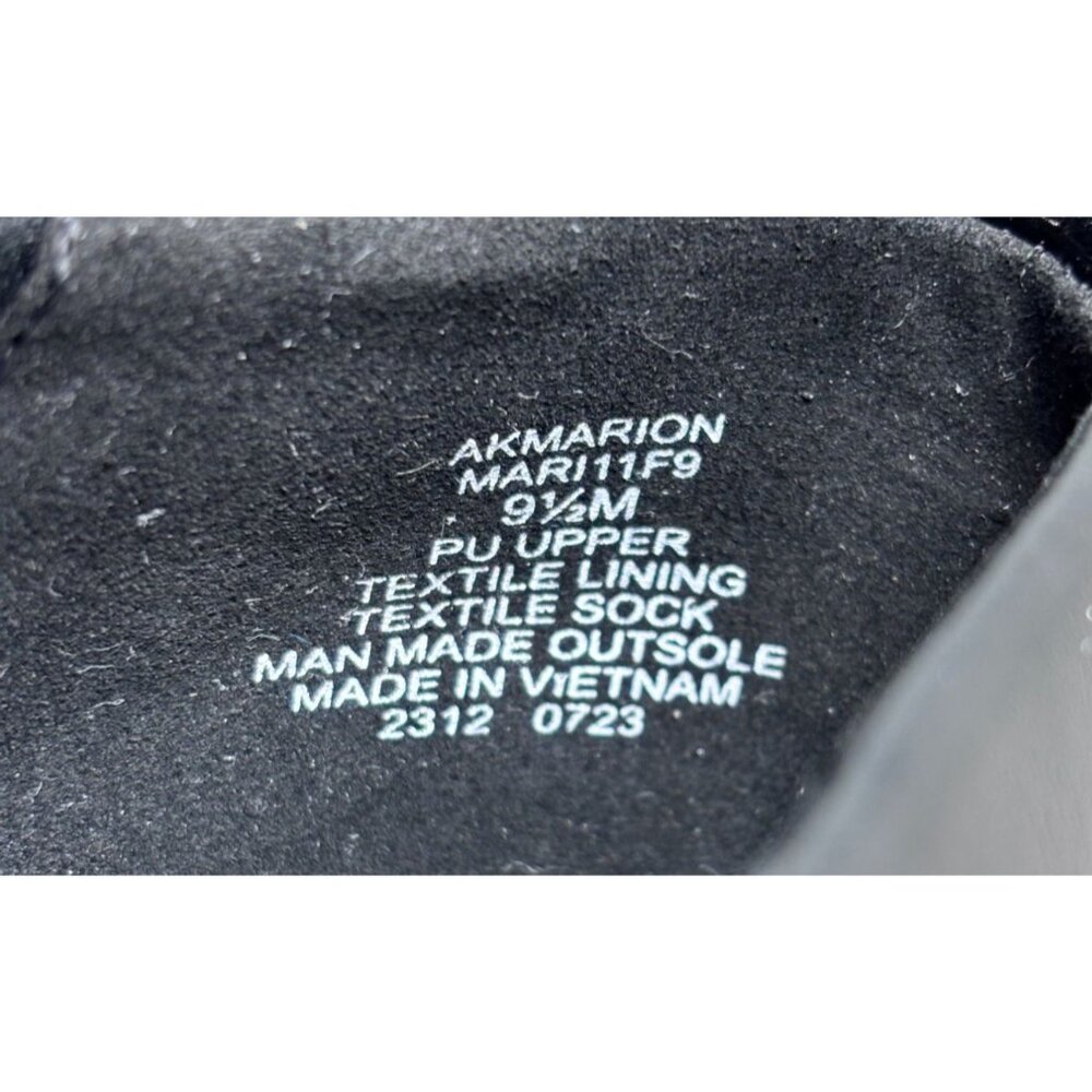 Black Patent Leather Anne Klein Iflex Low Heel Dress Shoes Comfort Wedge - Picture 3 of 9